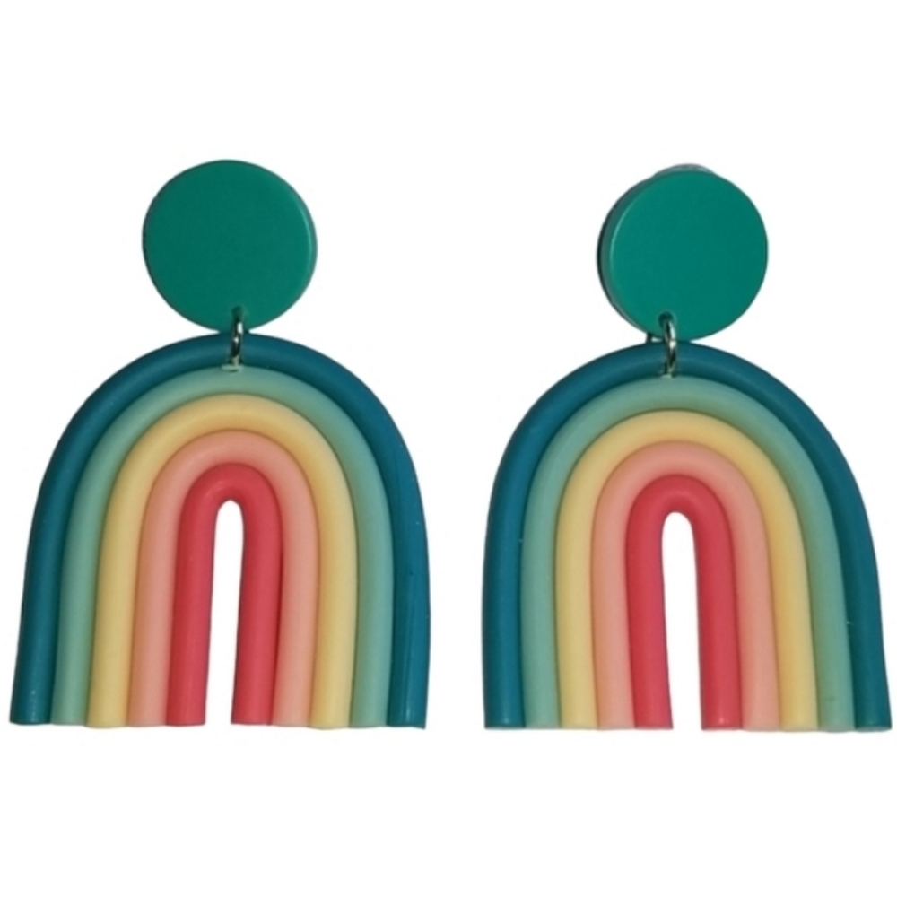 Oversized Rainbow Earrings